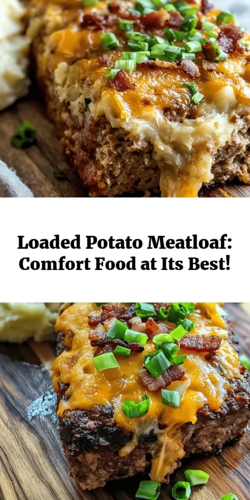 Savor the flavors of this Ultimate Loaded Potato Meatloaf that combines juicy ground beef, creamy mashed potatoes, sharp cheddar cheese, and crispy bacon for a comforting dish everyone will love. With a hint of garlic, smoked paprika, and a touch of Worcestershire sauce, this meatloaf is bursting with flavor. Perfect for family dinners, it's easy to make and pairs well with extra mashed potatoes or a fresh salad. Try it tonight!