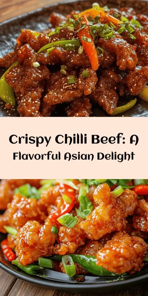 Get ready to indulge in this Crispy Chilli Beef Delight! This savory dish features tender, marinated beef coated in a crunchy blend of cornflour and spices, perfectly stir-fried with colorful bell peppers and onions. Enhanced with sweet chili sauce and a hint of fresh chili, it’s a flavor explosion in every bite. Serve it hot over steamed rice or noodles for a delicious meal the whole family will love. Perfect for dinner or impressing guests!