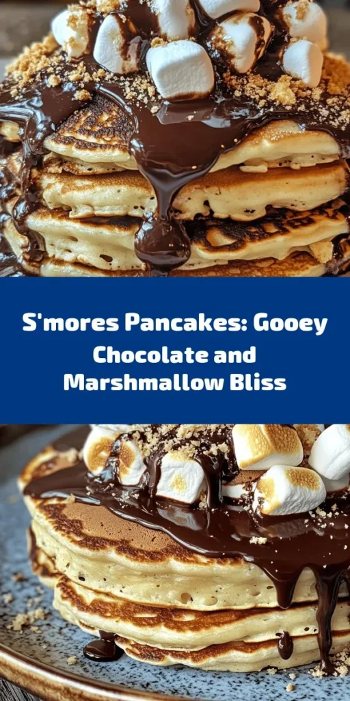 Treat yourself to a sweet breakfast with these Irresistible S'mores Pancakes! Made with fluffy pancake batter filled with mini marshmallows, chocolate chips, and graham cracker crumbs, they're a delightful twist on the classic campfire treat. Serve them warm, topped with melted chocolate and extra marshmallows for a gooey experience. Perfect for a weekend brunch or any day you want a little extra joy on your plate! Enjoy this deliciousness in just 30 minutes!